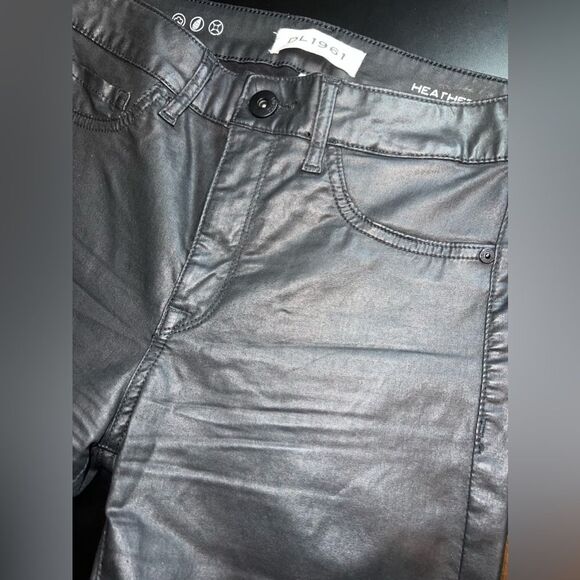 DL1961 Heather High-Rise Flare Pants In Oil Slick Black Size 29 NWOT - Picture 3 of 11